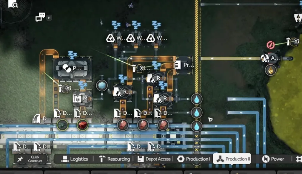 1.5 MS Top deployed on the Marker Stone sub AIC with its two water pipes connected to 30 per minute sources