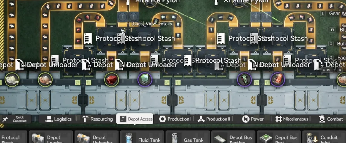 The overflow protector Protocol Stash row configured with Chubby Lung so surplus is destroyed at the depot limit