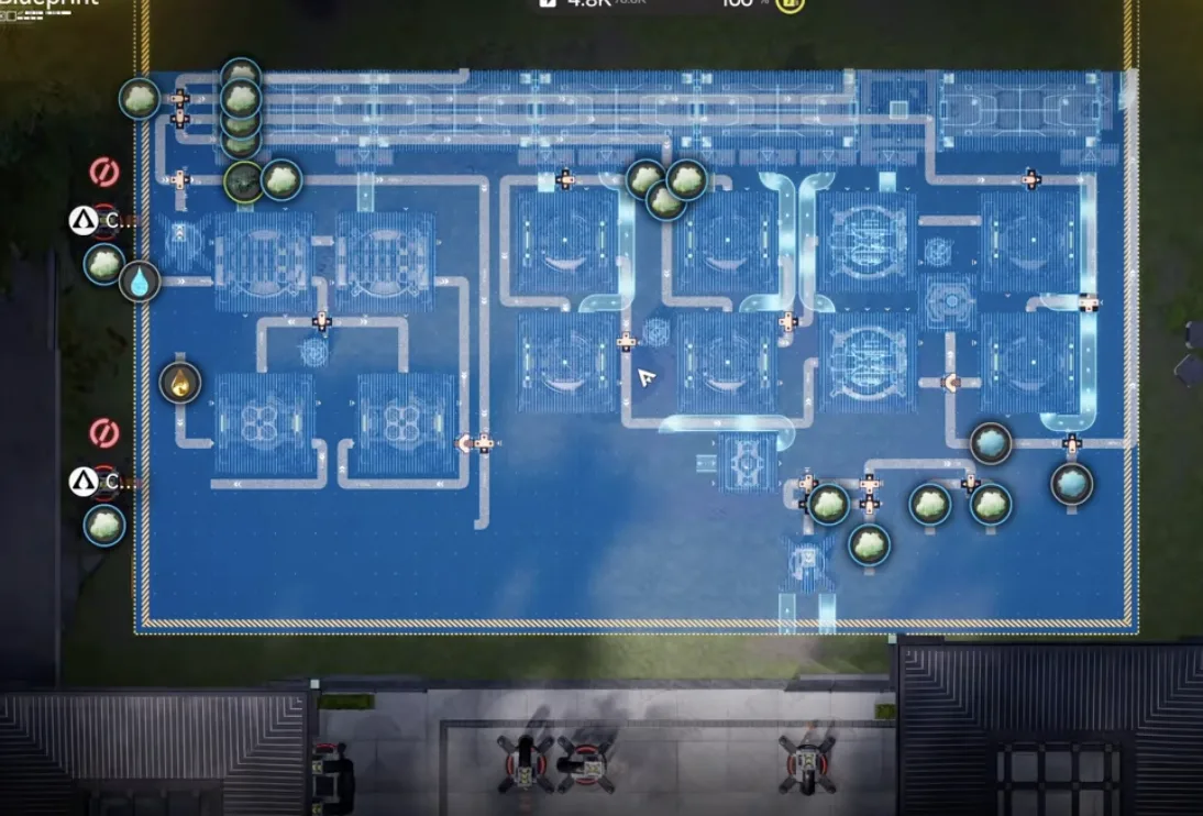 The 1.5 YP Bottom blueprint being placed along the bottom edge of the emptied Yinglung Pass sub AIC
