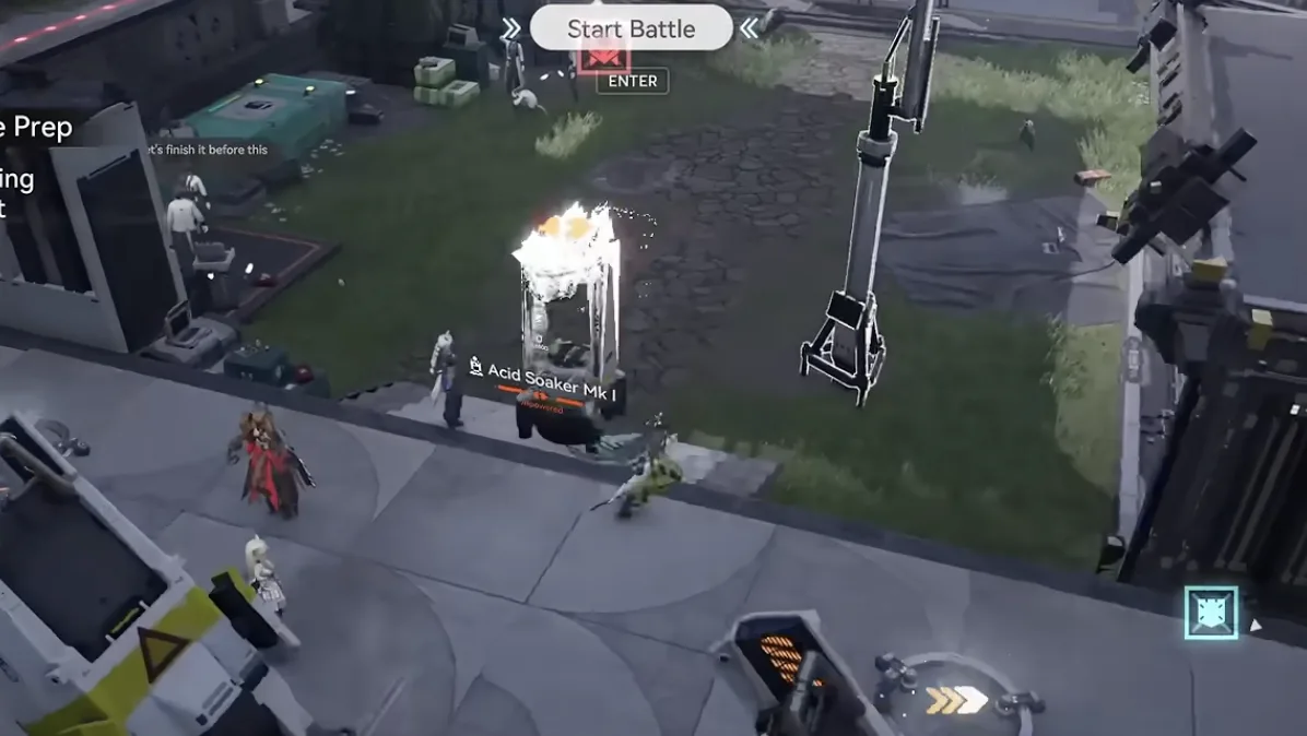 Yinglung Pass Level 3 Acid Soaker Mk I placed on the boss idle spot to reduce its defense