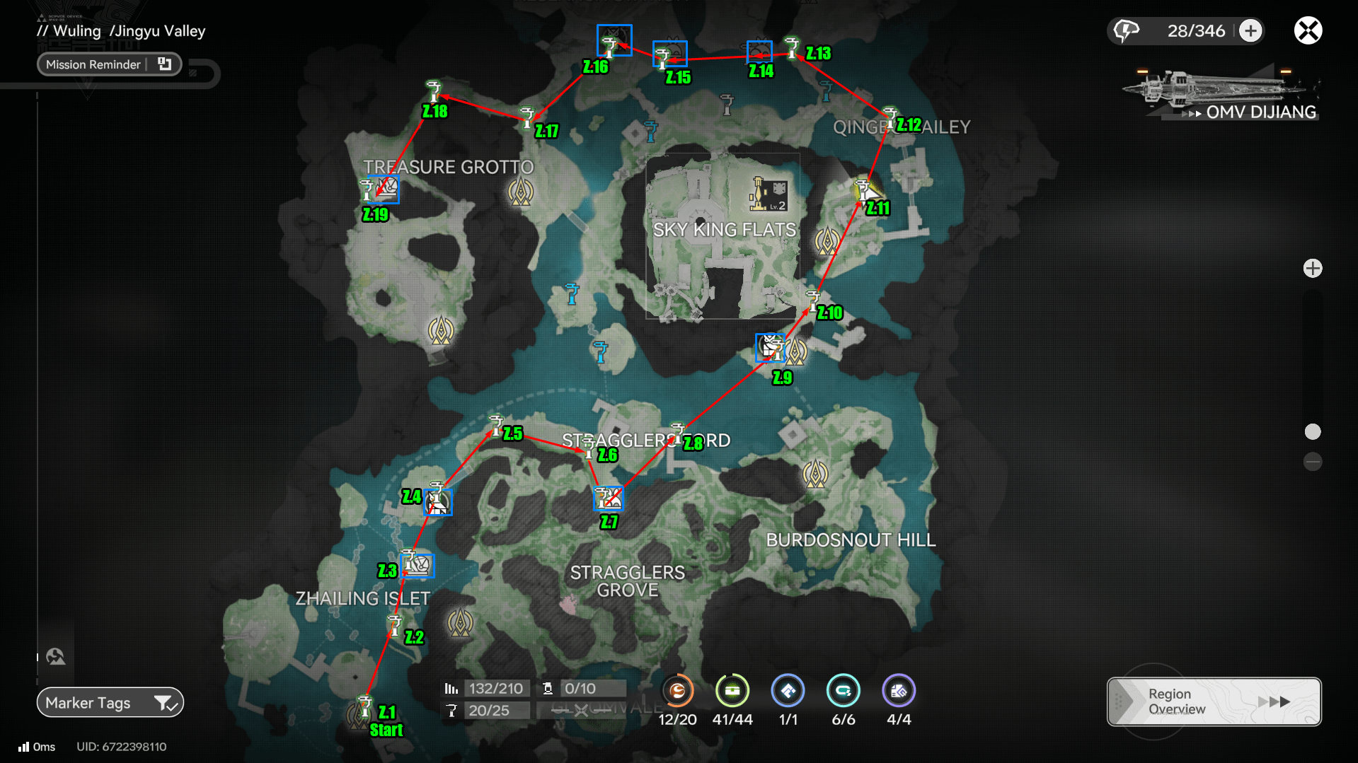 Jingyu Route route map